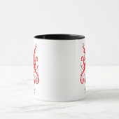 Elegantes Tribal Tattoo Design - rot Tasse (Zentrum)