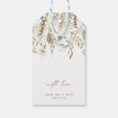 Elegantes Trockenrasen & Blume Vielen Dank Geschenkanhänger (Rückseite)