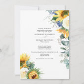 Elegantes Tropfen Sonnenblumen Blumenzehen Einladung (Vorderseite)