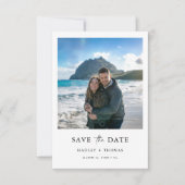 Elegantes Tropical Beach Foto Hochzeit Save The Date (Vorderseite)