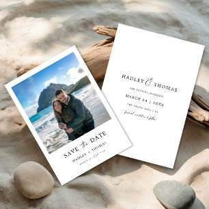 Elegantes Tropical Beach Foto Hochzeit Save The Date