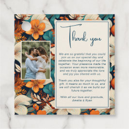 Elegantes Tropical Blume Floral Wedding Foto Geschenkanhänger