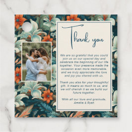 Elegantes Tropical Blume Floral Wedding Foto Geschenkanhänger