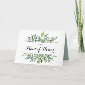 Elegantes Tropical Green Brautparty Vielen Dank Dankeskarte (Vorderseite)