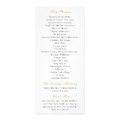 Elegantes Tropical Palm Tree Beach Hochzeitsprogra Werbekarte (Hinten)