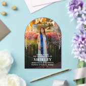 Elegantes Tropical Verlass Abschluss Foto Acryleinladungen (Insitu (Hochzeit))