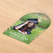 Elegantes Tropical Verlass Abschluss Foto Acryleinladungen (Ablage )