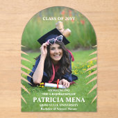 Elegantes Tropical Verlass Abschluss Foto Acryleinladungen (Vorderseite)