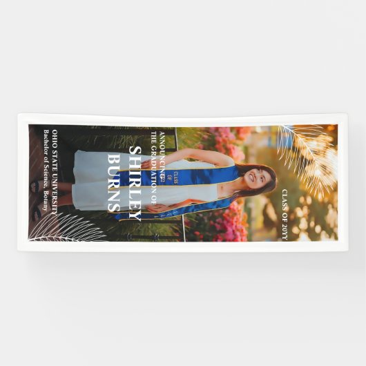 Elegantes Tropical Verlass Abschluss Foto Banner (Horizontal)