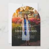 Elegantes Tropical Verlass Abschluss Foto Einladung (Vorderseite)