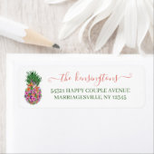 Elegantes Tropisches Ananas-Etikett (Insitu)