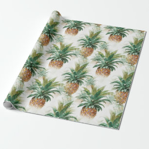 Elegantes tropisches Ananas hawaiianisches Muster  Geschenkpapier