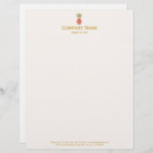 Elegantes Tropisches Ananas-Logo Briefkopf (Vorne/Hinten)