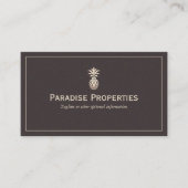 Elegantes Tropisches Ananas-Logo Visitenkarte (Vorderseite)