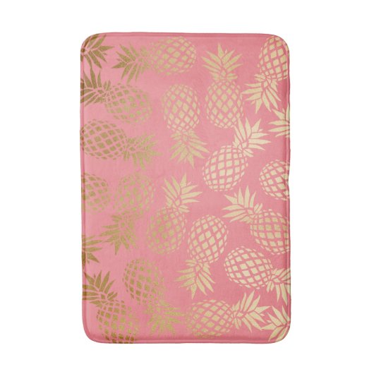elegantes tropisches Ananasmuster der Badematte (Vorderseite Vertikal)