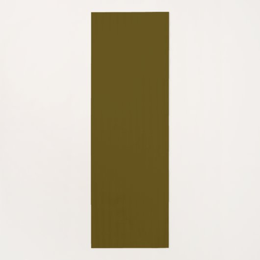 Elegantes tropisches Beige Blätter auf Braun Yogamatte (Rückseite)