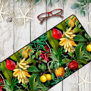 Elegantes, tropisches Blätter Obstmuster Schreibtischunterlage