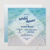 Elegantes tropisches Brautparty am Strand Einladung (Vorne/Hinten)