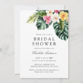 Elegantes tropisches Brautparty Einladung (Vorderseite)