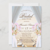 Elegantes tropisches Brautparty Einladung (Vorderseite)