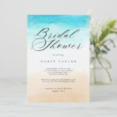 Elegantes tropisches Brautparty Einladung (Stehend Vorderseite)