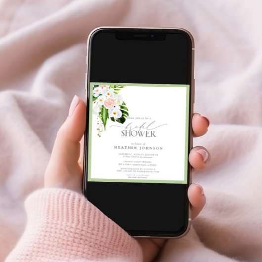 Elegantes tropisches Brautparty Einladung