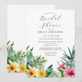 Elegantes tropisches Brautparty Einladung (Vorne/Hinten)