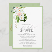 Elegantes tropisches Brautparty Einladung (Vorne/Hinten)