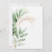 Elegantes tropisches Brautparty Einladung (Rückseite)