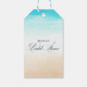 Elegantes tropisches Brautparty Geschenkanhänger (Rückseite)