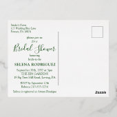 Elegantes Tropisches Brautparty Gold Folie Einladungspostkarte (Rückseite)