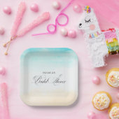 Elegantes tropisches Brautparty Pappteller (Party)