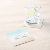 Elegantes tropisches Brautparty Rechteckiger Pappuntersetzer (Vor Ort)