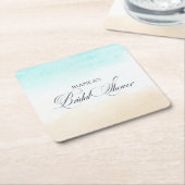 Elegantes tropisches Brautparty Rechteckiger Pappuntersetzer (angewinkelt)