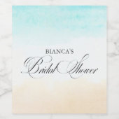 Elegantes tropisches Brautparty Weinetikett (Einzelnes Label)