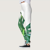 Elegantes tropisches Dschungelblatt aus Palmblätte Leggings (Links)