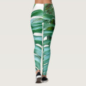 Elegantes tropisches Dschungelblatt aus Palmblätte Leggings (Rückseite)
