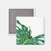 Elegantes tropisches Dschungelblatt aus Palmblätte Magnet (Vorderseite/Rückseite)