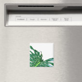 Elegantes tropisches Dschungelblatt aus Palmblätte Magnet (In Situ (Geschirrspüler))