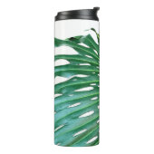 Elegantes tropisches Dschungelblatt aus Palmblätte Thermosbecher (Nach links gedreht)