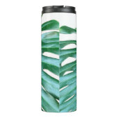 Elegantes tropisches Dschungelblatt aus Palmblätte Thermosbecher (Rückseite)