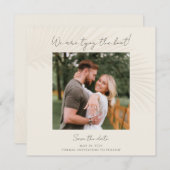 Elegantes tropisches Foto Ankündigung Datum freiha (Vorne/Hinten)