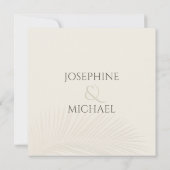 Elegantes tropisches Foto Ankündigung Datum freiha (Rückseite)