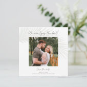 Elegantes tropisches Foto Ankündigung Datum freiha (Stehend Vorderseite)