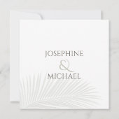 Elegantes tropisches Foto Ankündigung Datum freiha (Rückseite)