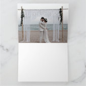 elegantes tropisches Foto mit Blumenkarte Karte (Innenseite)