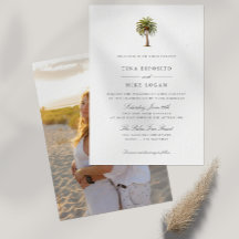 Elegantes tropisches Foto mit tropischer Palme