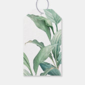 Elegantes tropisches Grün Blätter Vielen Dank Geschenkanhänger (Rückseite)