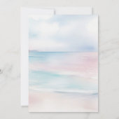 Elegantes tropisches Hochzeitwasser Einladung (Rückseite)