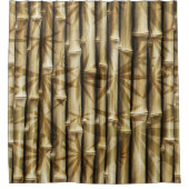 Elegantes tropisches Insel-Bambusholz Duschvorhang (Vorderseite)